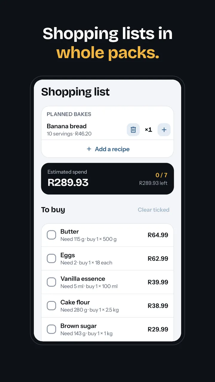 Shopping — Resepte